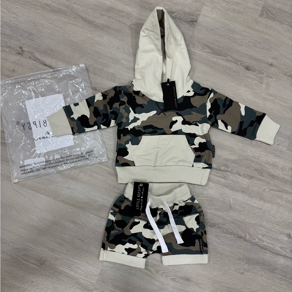 NWT Little Bipsy Baby Camo Outfit 3-6M
